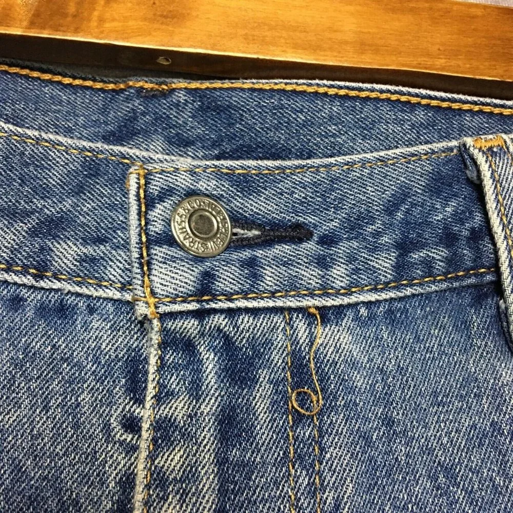 Levis‎ Mens 505 Regular Fit Blue Jeans size 40x29 Cotton Denim Pants Zipper Fly
